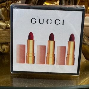 Gucci lipstick set of 3 mini brand new sealed